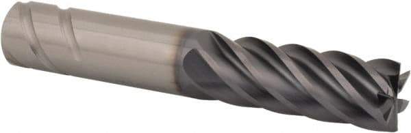 Kennametal - 1/2", 6 Flute, Single End, Solid Carbide, 0.06" Corner Radius End Mill - 3" OAL, 38° Helix, Right Hand Flute, 1-1/4" LOC, Right Hand Cut - USA Tool & Supply
