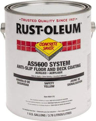 Rust-Oleum - 1 Gal Safety Yellow Gloss Finish Antislip Coating - 60 to 70 Sq Ft per Gal, Interior/Exterior - USA Tool & Supply