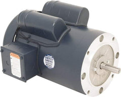 Leeson - 2 Max hp, 1,800 Max RPM, Capacitor Start Electric AC DC Motor - 115/230 V Input, Single Phase, 56C Frame, 5/8" Shaft Diam, C-Face Mount, TEFC Enclosure - USA Tool & Supply