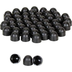 Vestil - 9/16" Bollard Cap - Black, Plastic, Smooth Surface - USA Tool & Supply