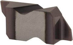 Tool-Flo - 2078FLG CB Grade AC50, 0.078" Cutting Width Carbide Grooving Insert - 0.11" Max Depth of Cut, Left Hand, .005 to .010" Corner Radius, AlTiN Finish - USA Tool & Supply