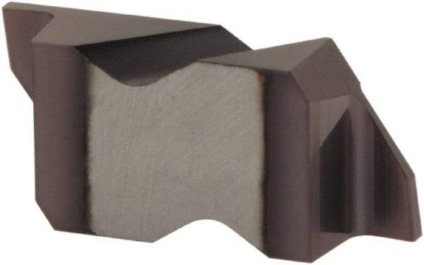 Tool-Flo - 2062FLG Grade AC3, 1/16" Cutting Width Carbide Grooving Insert - 0.11" Max Depth of Cut, Right Hand, .005 to .010" Corner Radius, AlTiN Finish - USA Tool & Supply