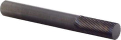 M.A. Ford - 1/4" Cut Diam, 1/4" Shank Diam, Cylinder Head Double Cut Burr - Carbide, Flat End, 5/8" LOC, 2" OAL - USA Tool & Supply