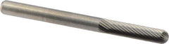 M.A. Ford - 1/8" Cut Diam, 1/8" Shank Diam, Cylinder with Radius Head Fine Cut Burr - Carbide, Radius End, 9/16" LOC, 1-1/2" OAL - USA Tool & Supply