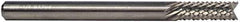 M.A. Ford - 1.2mm Diam, Fishtail Point End, Solid Carbide Diamond Pattern Router Bit - 1-1/2" OAL - USA Tool & Supply