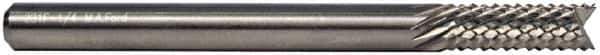 M.A. Ford - 2mm Diam, Fishtail Point End, Solid Carbide Diamond Pattern Router Bit - 1-1/2" OAL - USA Tool & Supply