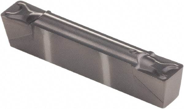 Kennametal - 125G GMN Grade KCU25, 3.18mm Cutting Width Carbide Grooving Insert - 3.4mm Max Depth of Cut, Neutral, 0.41mm Corner Radius, AlTiN Finish - USA Tool & Supply