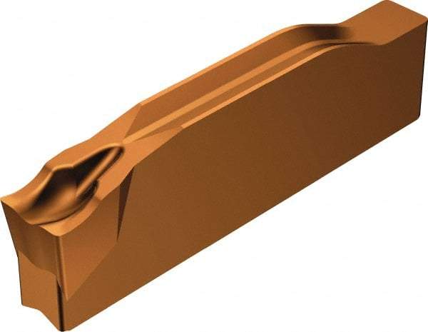 Sandvik Coromant - N123H1-...H CM 1145 Grade, 0.1575" Cutting Width, Carbide Cutoff Insert - 0° Neutral Lead Angle, 0.0079" Cnr Rad, Oxide Coated - USA Tool & Supply