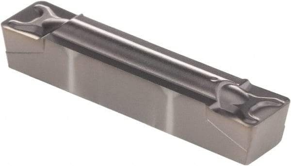 Kennametal - 250G GMN Grade KCU25, 6.35mm Cutting Width Carbide Grooving Insert - 4.75mm Max Depth of Cut, Neutral, 0.79mm Corner Radius, AlTiN Finish - USA Tool & Supply