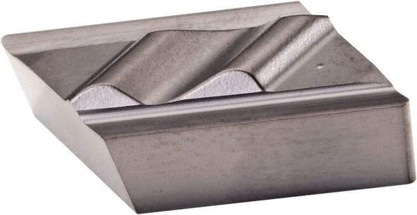 Kennametal - NPL131, KCU25 Grade Carbide Profiling Insert - AlTiN Finish, 55° Incl Angle, Parallelogram, 0.608" Side Length, 3/16" Thick, 1/64" Corner Radius - USA Tool & Supply
