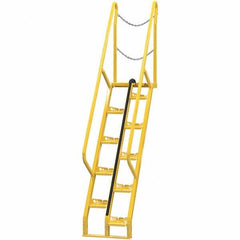 Vestil - 114-1/4" High 350 Lb Capacity 10 Step Alternating Tread Stair - USA Tool & Supply