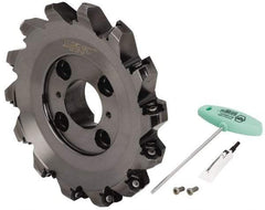 Kennametal - 10" Cut Diam, 2-1/2" Arbor Hole, 8mm Max Depth of Cut, 45° Indexable Chamfer & Angle Face Mill - 14 Inserts, HNPJ 1307... Insert, Right Hand Cut, 14 Flutes, Through Coolant, Series Dodeka Max - USA Tool & Supply