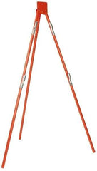 PRO-SAFE - 4' High, Tripod Traffic Sign Stand - Steel, Compatible with 48" High x 48" Wide Signs, Silver - USA Tool & Supply