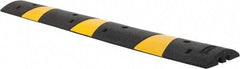 PRO-SAFE - 72" Long x 12" Wide x 2-1/4" High, Speed Bump - Black & Yellow, Rubber - USA Tool & Supply