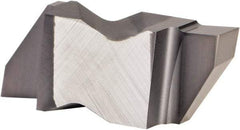 Kennametal - 4189NGP Grade KCU10, 4.8mm Cutting Width Carbide Grooving Insert - 6.35mm Max Depth of Cut, Right Hand, 0.57mm Corner Radius, AlTiN Finish - USA Tool & Supply