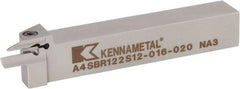 Kennametal - A4SB, External, Right Hand, 14mm Max Depth of Cut, 3mm Min Groove Width, Indexable Grooving Tool Holder - A4G0300M3SP04B Insert Compatibility, 19.05mm Shank Height, 19.05mm Shank Width, 5" OAL - USA Tool & Supply