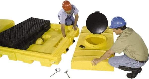 UltraTech - 355 Gallon Sump, IBC Pallet - 62 Inch Long x 62 Inch Wide x 39 Inch High, 3 Totes - USA Tool & Supply