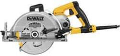 DeWALT - 15 Amps, 7-1/4" Blade Diam, 4,800 RPM, Electric Circular Saw - 120 Volts, 5/8" Arbor Hole, Left Blade - USA Tool & Supply