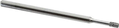 Strauss - 0.157" Head Thickness CBN Grinding Pin - 1/8" Shank Diam x 2" Shank Length, Medium Grade, 80 Grit - USA Tool & Supply