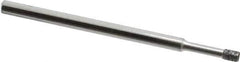 Strauss - 0.157" Head Thickness CBN Grinding Pin - 1/8" Shank Diam x 2" Shank Length, Medium Grade, 80 Grit - USA Tool & Supply