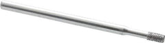 Strauss - 0.11" Head Diam x 0.157" Head Thickness CBN Grinding Pin - 1/8" Shank Diam x 2" Shank Length, Medium Grade, 80 Grit - USA Tool & Supply