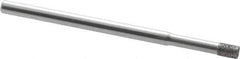 Strauss - 1/8" Head Diam x 0.157" Head Thickness CBN Grinding Pin - 1/8" Shank Diam x 2" Shank Length, Fine Grade, 120 Grit - USA Tool & Supply