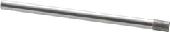 Strauss - 0.14" Head Diam x 0.197" Head Thickness CBN Grinding Pin - 1/8" Shank Diam x 2" Shank Length, (170 Mesh Grit) - USA Tool & Supply