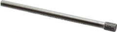 Strauss - 0.157" Head Diam x 0.197" Head Thickness CBN Grinding Pin - 1/8" Shank Diam x 2" Shank Length, Medium Grade, 80 Grit - USA Tool & Supply