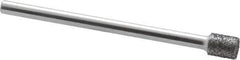 Strauss - 0.197" Head Diam x 1/4" Head Thickness CBN Grinding Pin - 1/8" Shank Diam x 2" Shank Length, (170 Mesh Grit) - USA Tool & Supply