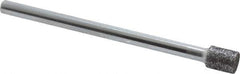 Strauss - 0.197" Head Diam x 1/4" Head Thickness CBN Grinding Pin - 1/8" Shank Diam x 2" Shank Length, Medium Grade, 80 Grit - USA Tool & Supply