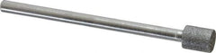 Strauss - 1/4" Head Diam x 0.276" Head Thickness CBN Grinding Pin - 1/8" Shank Diam x 2" Shank Length, (170 Mesh Grit) - USA Tool & Supply