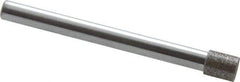 Strauss - 0.315" Head Diam x 3/8" Head Thickness CBN Grinding Pin - 1/4" Shank Diam x 3" Shank Length, Medium Grade, 80 Grit - USA Tool & Supply
