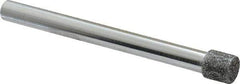 Strauss - 0.335" Head Diam x 0.315" Head Thickness CBN Grinding Pin - 1/4" Shank Diam x 3" Shank Length, Medium Grade, 80 Grit - USA Tool & Supply