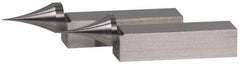 SPI - 2.05 Inch Overall Length, Gage Block Points - Concentricity +/-0.0002 Inch Accuracy, Sold As Pair, For Use with Rectangular Gage Blocks, 2 Pieces - USA Tool & Supply