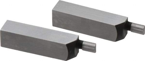 SPI - 1.58 Inch Overall Length, 0.315 Inch Jaw Thickness, 0.1 Inch Radius, Gage Block Cylindrical Jaws - Radius 0.00003 Inch, Pair 0.00004 Inch Accuracy, Sold As Pair, For Use with Rectangular Gage Blocks, 2 Pieces - USA Tool & Supply