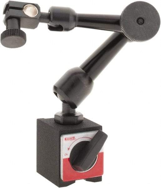 SPI - 72 Lb Magnetic Force, Indicator Positioner & Holder with Base - Articulated Arm, Rectangular Base, 1.38" Base Height, 1.42" Base Length, 1.18" Base Width - USA Tool & Supply