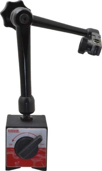 SPI - 180 Lb Magnetic Force, Fine Adjustment Indicator Positioner & Holder with Base - Articulated Arm, Rectangular Base, 2.17" Base Height, 2.36" Base Length, 2" Base Width - USA Tool & Supply