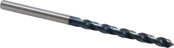 OSG - 5/32" 130° Vanadium High Speed Steel Jobber Drill - WD1 Finish, Right Hand Cut, Spiral Flute, Straight Shank, 75mm OAL, Faceted Point - USA Tool & Supply