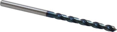 OSG - 5/32" 130° Vanadium High Speed Steel Jobber Drill - WD1 Finish, Right Hand Cut, Spiral Flute, Straight Shank, 75mm OAL, Faceted Point - USA Tool & Supply