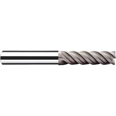 Fraisa - 1/2" Diam, 2-1/4" LOC, 4 Flute Solid Carbide Roughing Square End Mill - USA Tool & Supply