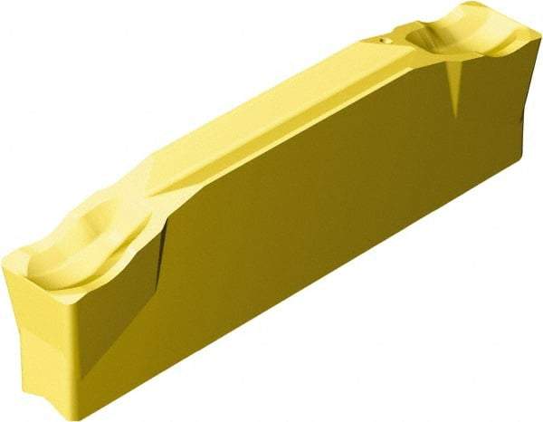 Sandvik Coromant - N123x2F CR 2135 Grade, 0.0984" Cutting Width, Carbide Cutoff Insert - 0° Neutral Lead Angle, 0.0118" Cnr Rad, TiCN/Al2O3/TiN Coated - USA Tool & Supply