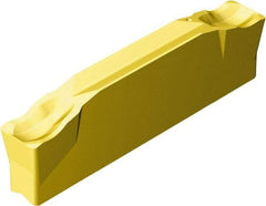 Sandvik Coromant - N123x2H CR 2135 Grade, 0.1575" Cutting Width, Carbide Cutoff Insert - 0° Neutral Lead Angle, 0.0118" Cnr Rad, TiCN/Al2O3/TiN Coated - USA Tool & Supply