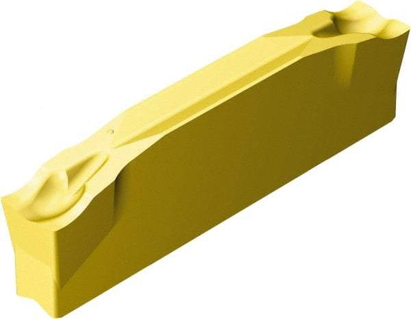 Sandvik Coromant - N123x2F CM 2135 Grade, 0.0984" Cutting Width, Carbide Cutoff Insert - 0° Neutral Lead Angle, 0.0079" Cnr Rad, TiCN/Al2O3/TiN Coated - USA Tool & Supply