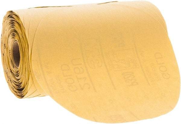 3M - Adhesive PSA Disc - Extra Fine Grade, Gold, Paper Backing, Flexible, Use with Random Orbital Sanders - USA Tool & Supply