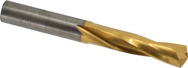 Atrax - 25/64" 135° Spiral Flute Solid Carbide Screw Machine Drill Bit - USA Tool & Supply