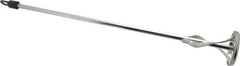 Premier Paint Roller - Metal Chrome Power Mixer - 17 Inch Long x 3/8 Inch Shank Diameter, Compatible with 1 to 5 Gallon Containers - USA Tool & Supply