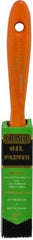 Premier Paint Roller - 1" Flat Hog Varnish Brush - 2-1/4" Bristle Length, 6-1/4" Wood Handle - USA Tool & Supply