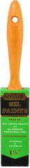 Premier Paint Roller - 1-1/2" Flat Hog Varnish Brush - 2-1/4" Bristle Length, 6-1/2" Wood Handle - USA Tool & Supply