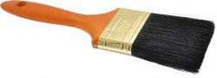 Premier Paint Roller - 3" Flat Hog Varnish Brush - 3" Bristle Length, 7-1/2" Wood Handle - USA Tool & Supply