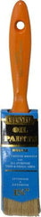 Premier Paint Roller - 1-1/2" Flat Hog Varnish Brush - 2-1/4" Bristle Length, 6-1/4" Wood Handle - USA Tool & Supply